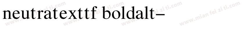 neutratexttf boldalt字体转换